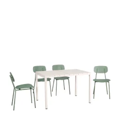 New Drawer ORKA Ensemble table et chaises de jardin 4 personnes en métal