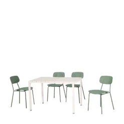 New Drawer ORKA Ensemble table et chaises de jardin 4 personnes en métal
