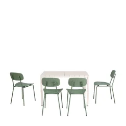 New Drawer ORKA Ensemble table et chaises de jardin 4 personnes en métal