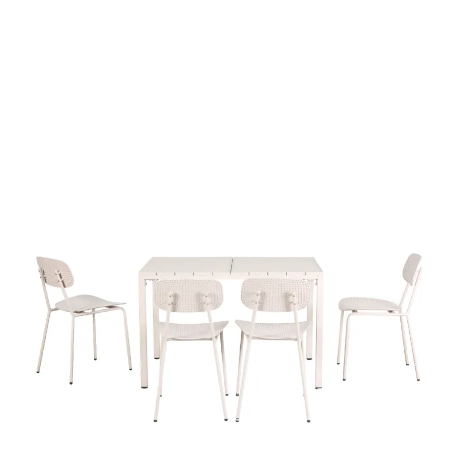 New Drawer ORKA Ensemble table et chaises de jardin 4 personnes en métal