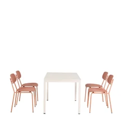 New Drawer ORKA Ensemble table et chaises de jardin 4 personnes en métal