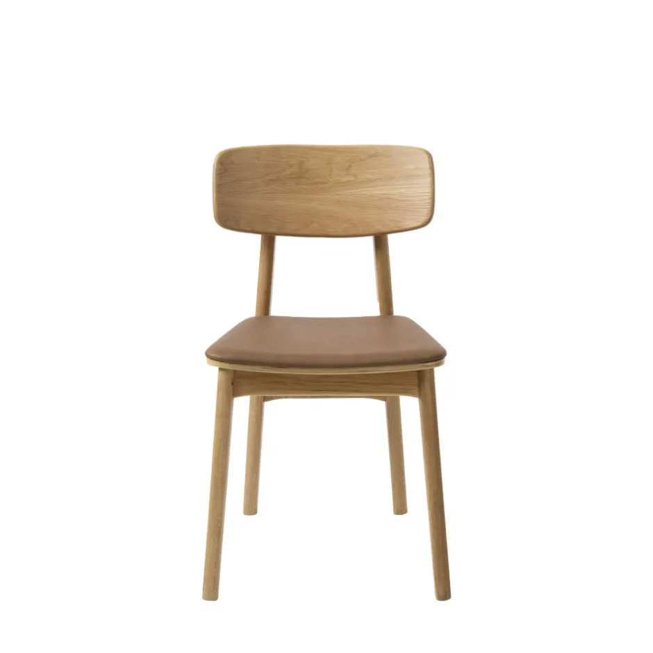 Best No name ORR Lot de 2 chaises en bois et simili