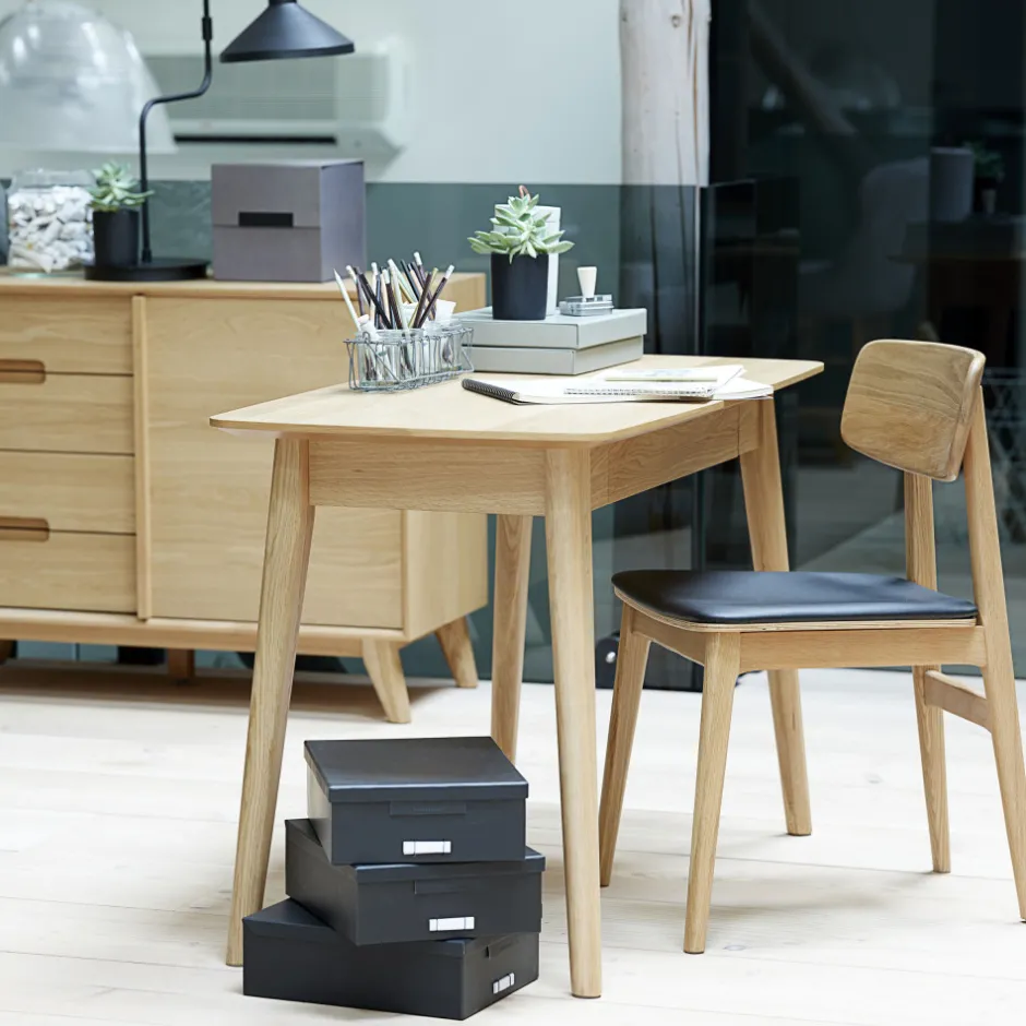 Best No name ORR Lot de 2 chaises en bois et simili