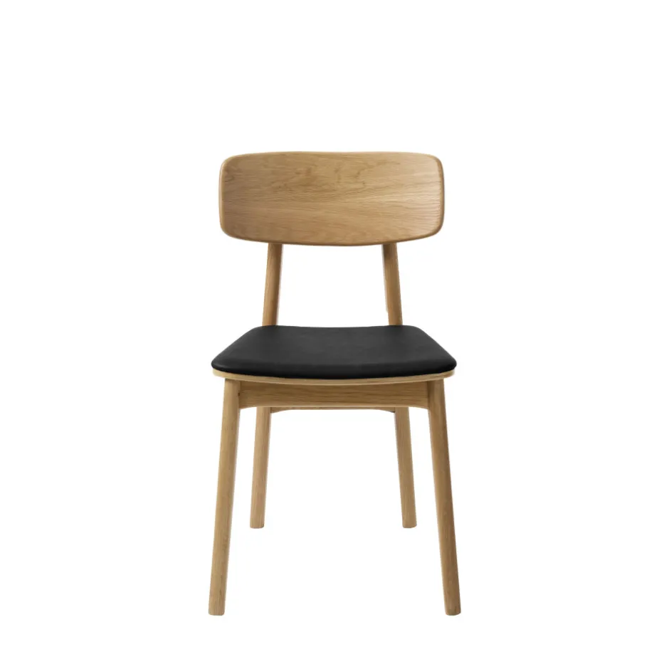 Best No name ORR Lot de 2 chaises en bois et simili