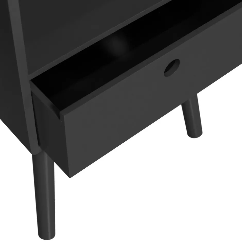 Best Woood OZZY Table de chevet 1 tiroir, 1 niche en bois