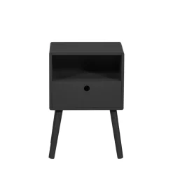 Best Woood OZZY Table de chevet 1 tiroir, 1 niche en bois