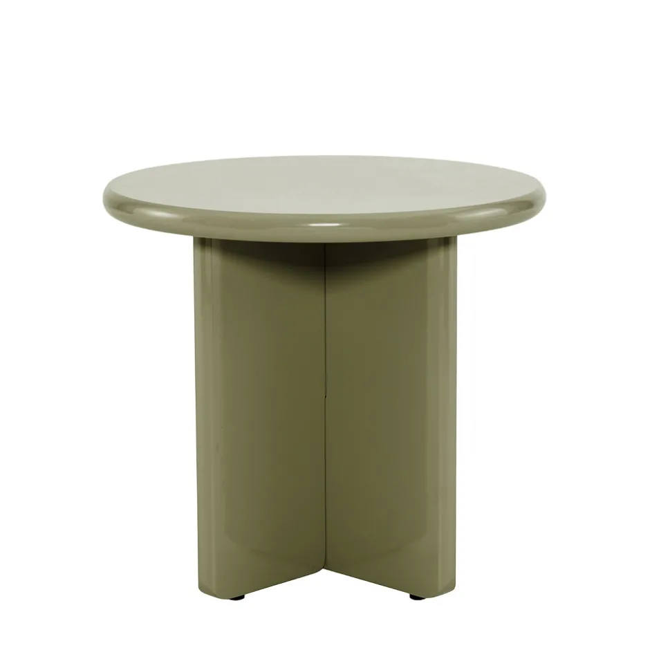 Discount Drawer PALOMA Table d'appoint ronde en bois laqué ø50cm