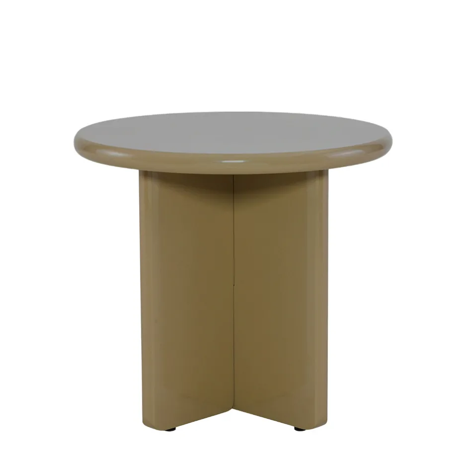 Discount Drawer PALOMA Table d'appoint ronde en bois laqué ø50cm
