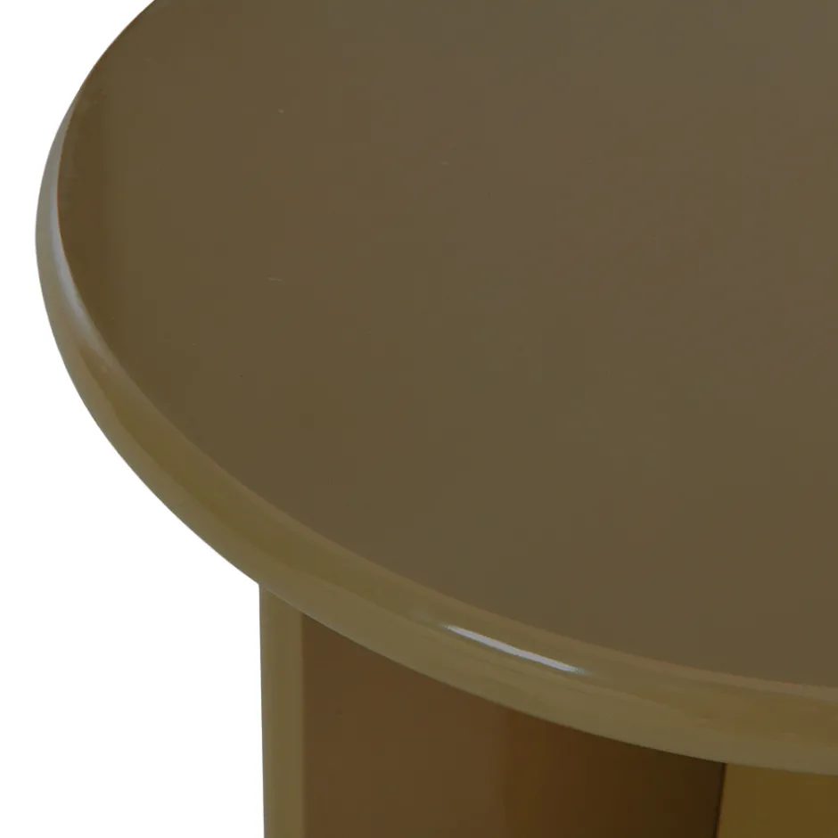 Discount Drawer PALOMA Table d'appoint ronde en bois laqué ø50cm