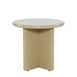 Discount Drawer PALOMA Table d'appoint ronde en bois laqué ø50cm