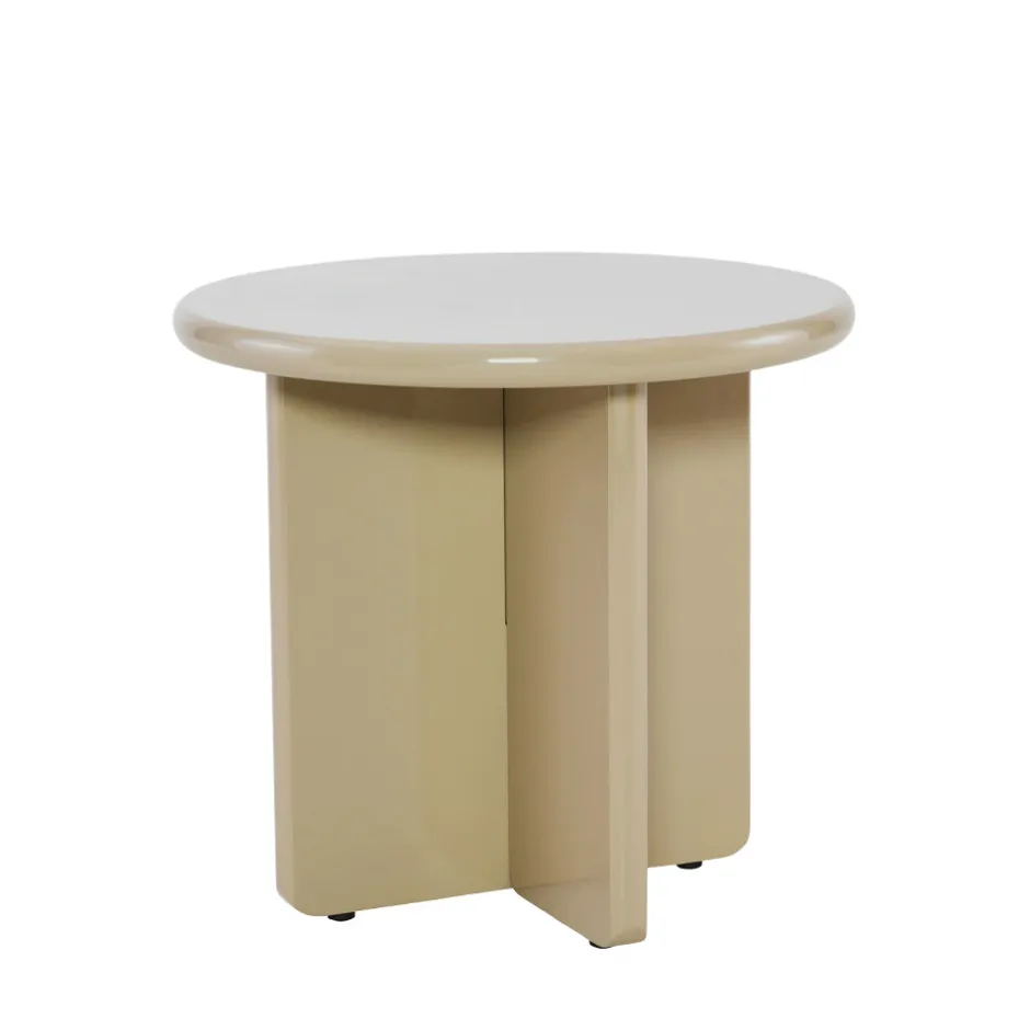 Discount Drawer PALOMA Table d'appoint ronde en bois laqué ø50cm
