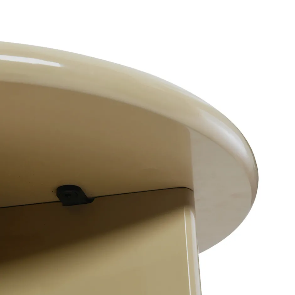 Discount Drawer PALOMA Table d'appoint ronde en bois laqué ø50cm