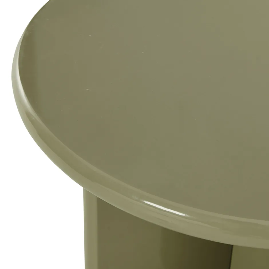 Discount Drawer PALOMA Table d'appoint ronde en bois laqué ø50cm