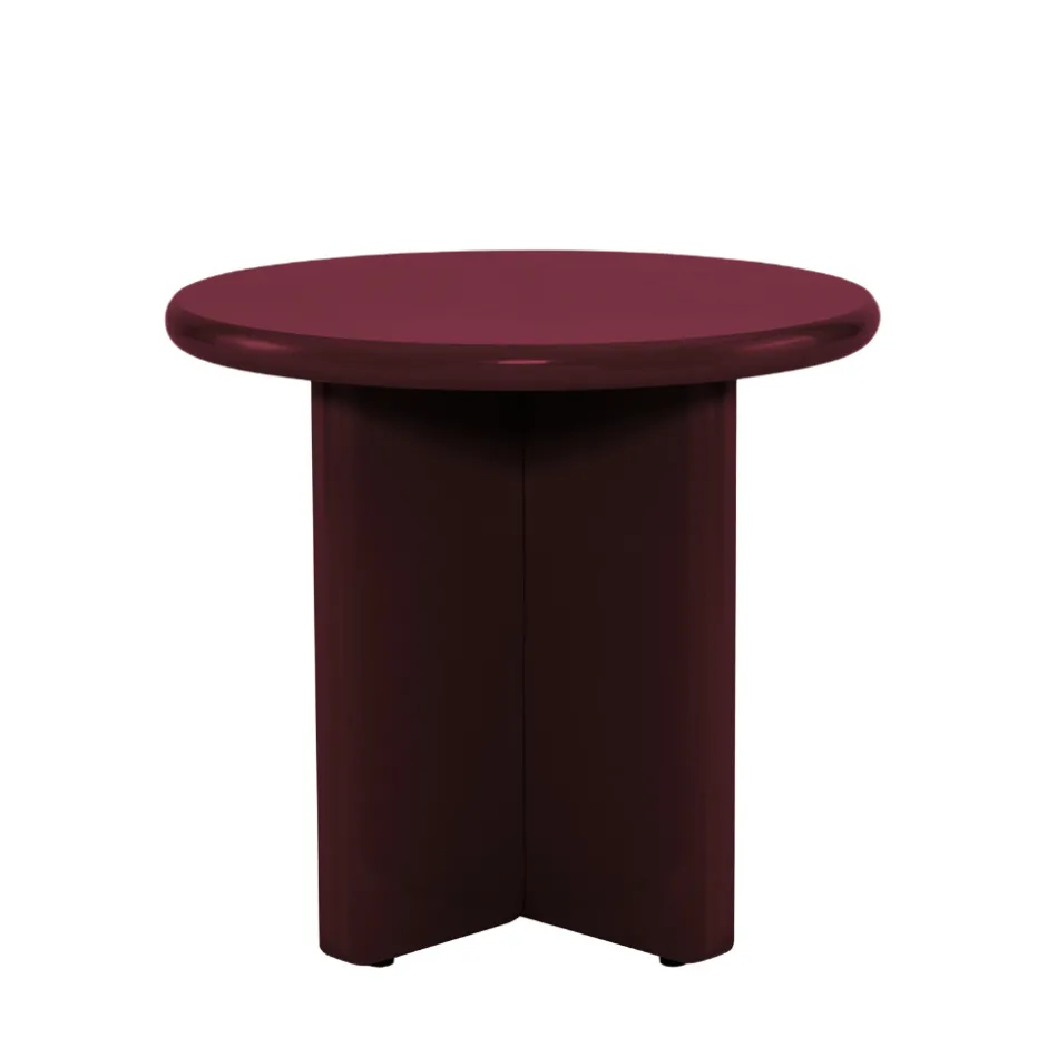 Discount Drawer PALOMA Table d'appoint ronde en bois laqué ø50cm