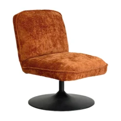 Clearance Drawer PARBO Fauteuil pivotant en velours côtelé pied tulipe