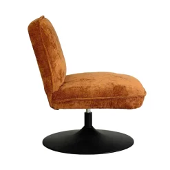 Clearance Drawer PARBO Fauteuil pivotant en velours côtelé pied tulipe