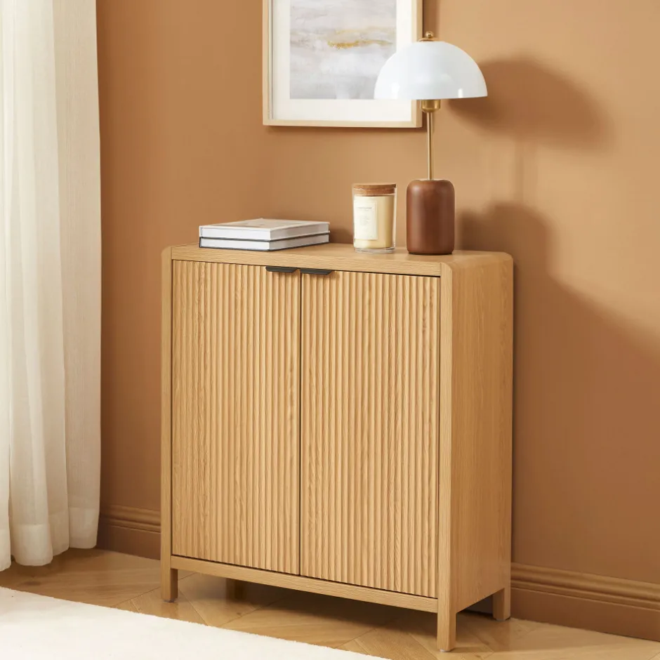 No name PAULA Buffet 2 portes en bois L75cm