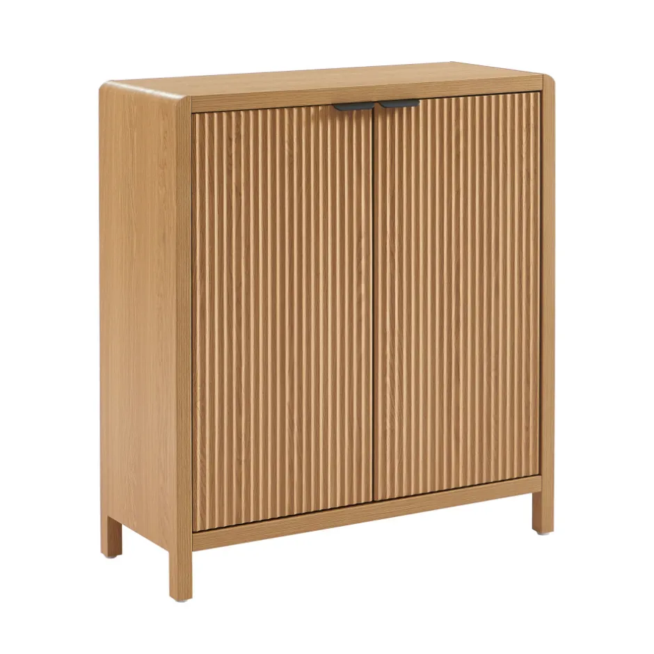 No name PAULA Buffet 2 portes en bois L75cm