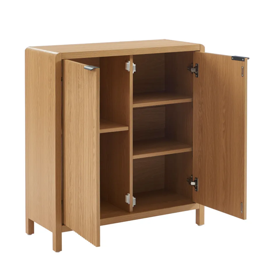 No name PAULA Buffet 2 portes en bois L75cm