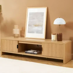 Discount No name PAULA Meuble TV 2 portes en bois L160cm