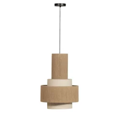 Best Woood PELLE Suspension ronde en corde ø38cm