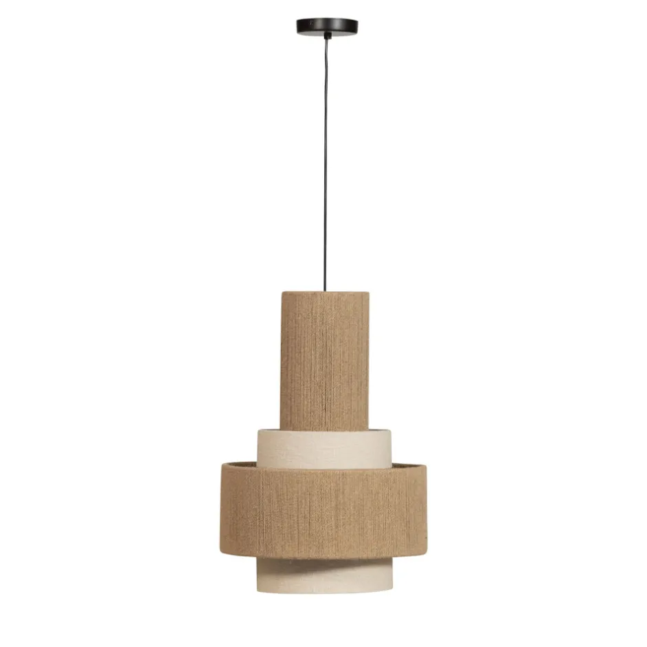 Best Woood PELLE Suspension ronde en corde ø38cm