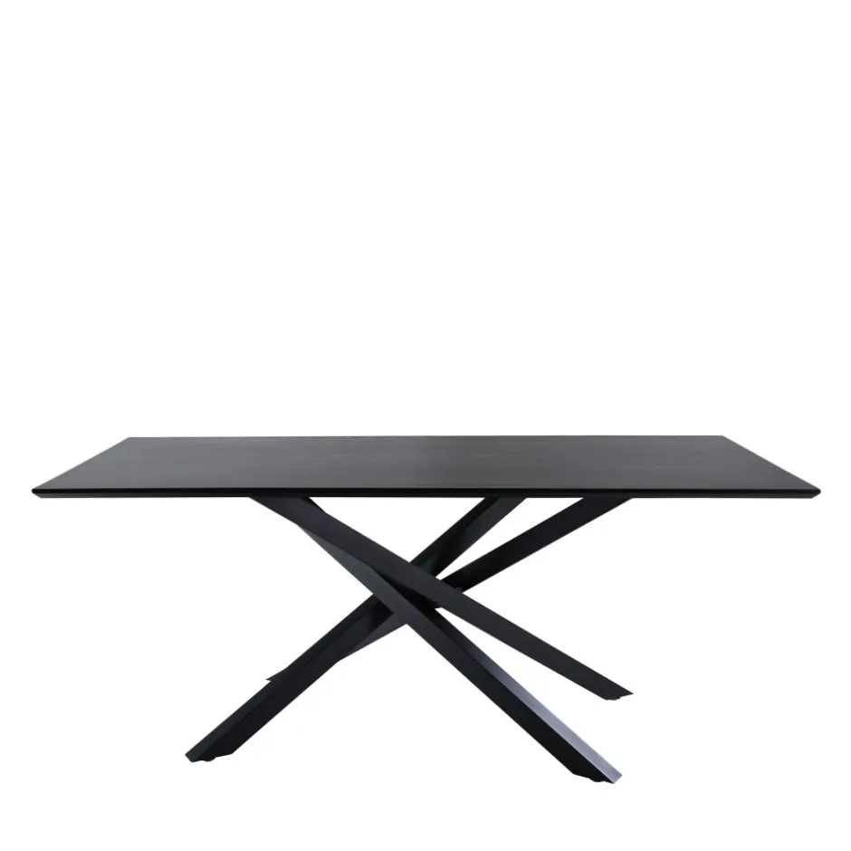 Outlet Venture Home PIAZZA Table à manger 8 personnes en bois et métal