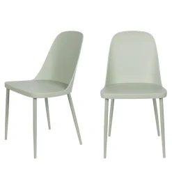 Hot No name PIP Lot de 2 chaises en résine et métal