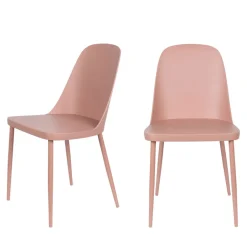 Hot No name PIP Lot de 2 chaises en résine et métal