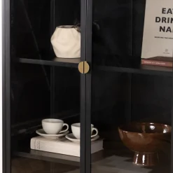 Best Venture Home PIRING Vaisselier 2 portes en verre et métal H190cm