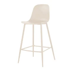 New Drawer PORTLAND Lot de 4 tabourets de bar intérieur et extérieur en plastique et métal H65cm
