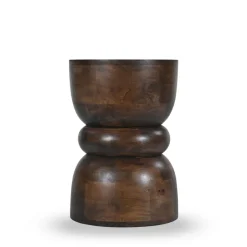 Best Drawer PULAU Table d'appoint en bois massif ø33,5cm