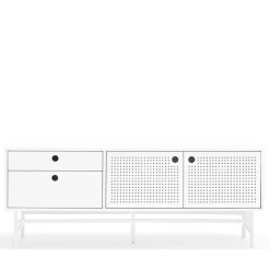 New Teulat PUNTO Buffet en bois 2 portes 2 tiroirs L140cm