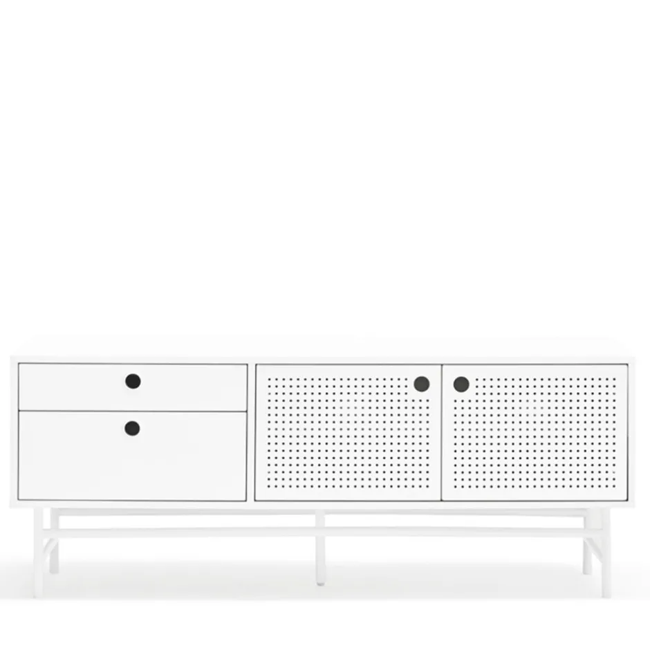 New Teulat PUNTO Buffet en bois 2 portes 2 tiroirs L140cm