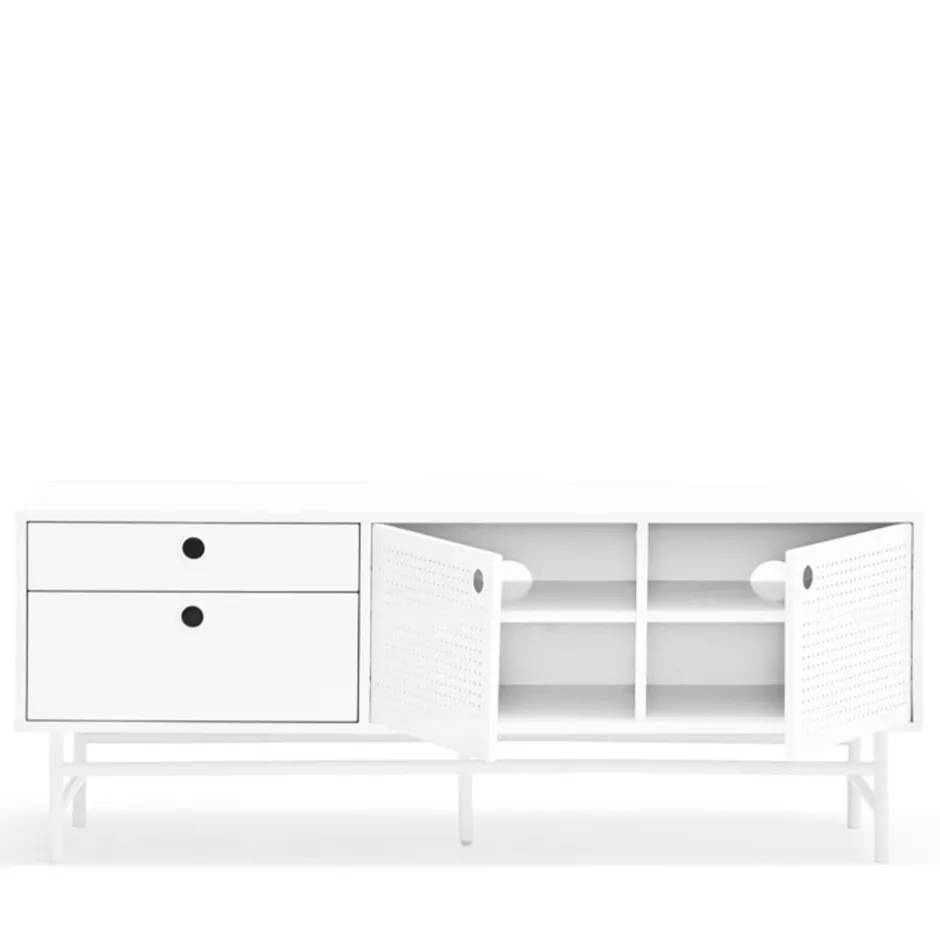 New Teulat PUNTO Buffet en bois 2 portes 2 tiroirs L140cm