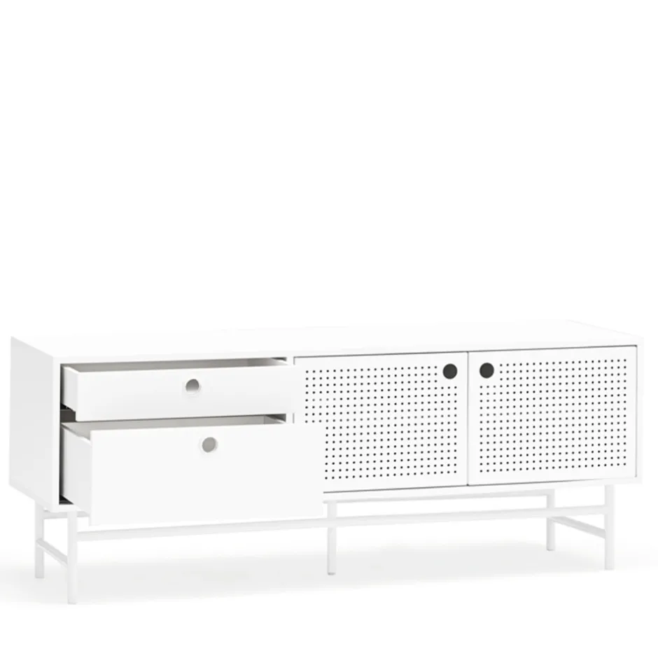 New Teulat PUNTO Buffet en bois 2 portes 2 tiroirs L140cm