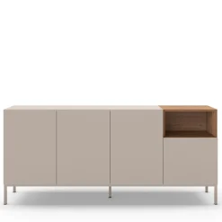 New Drawer QUENOR Buffet 4 portes en bois et métal L180cm