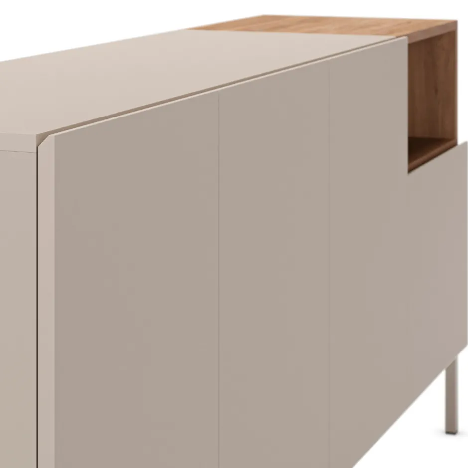 New Drawer QUENOR Buffet 4 portes en bois et métal L180cm
