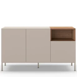 Sale Drawer QUENOR Buffet 3 portes en bois et métal L140cm