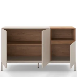 Sale Drawer QUENOR Buffet 3 portes en bois et métal L140cm