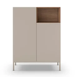 Outlet Drawer QUENOR Buffet 2 portes en bois et métal H120cm