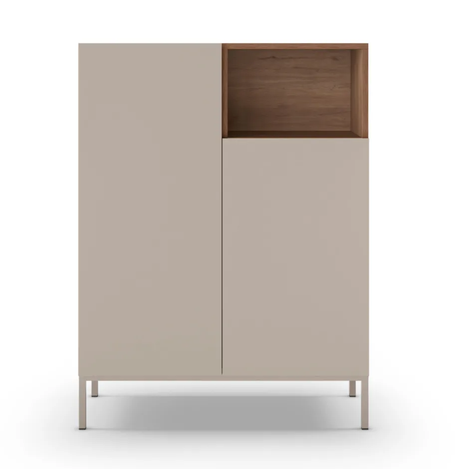 Outlet Drawer QUENOR Buffet 2 portes en bois et métal H120cm