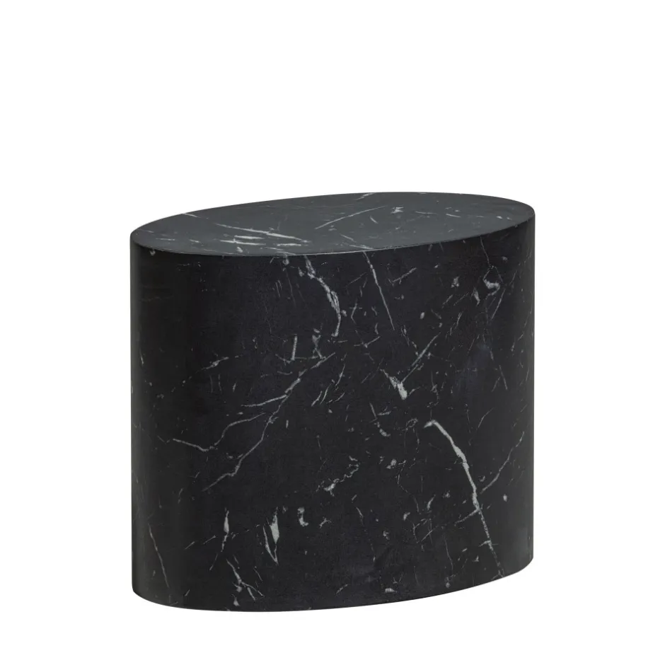 New Woood QUINT Table d'appoint ovale en bois 40x24cm
