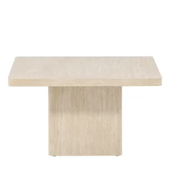 Hot Venture Home QVART Table basse carrée effet travertin 80x80cm