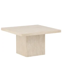 Hot Venture Home QVART Table basse carrée effet travertin 80x80cm