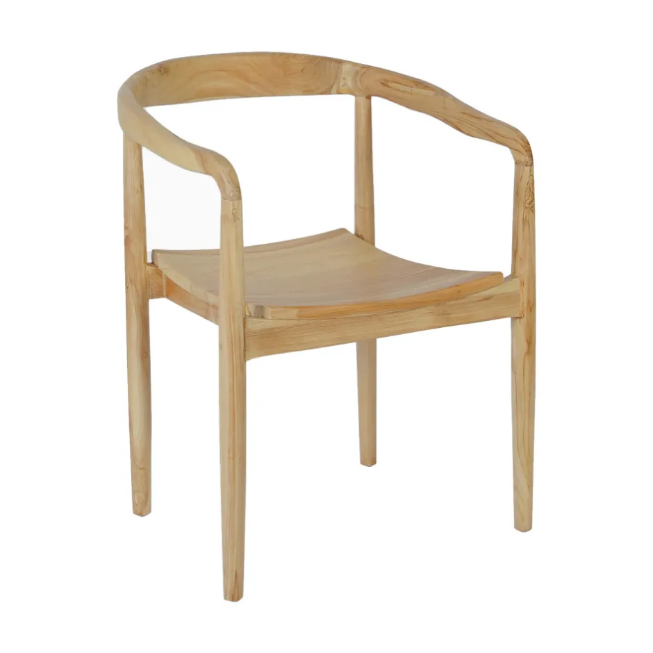 Discount Drawer RADEN Lot de 2 fauteuils de table en teck