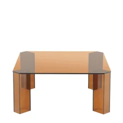 Discount Drawer REMO Table basse carrée en verre 80x80cm