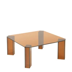 Discount Drawer REMO Table basse carrée en verre 80x80cm