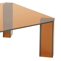 Discount Drawer REMO Table basse carrée en verre 80x80cm