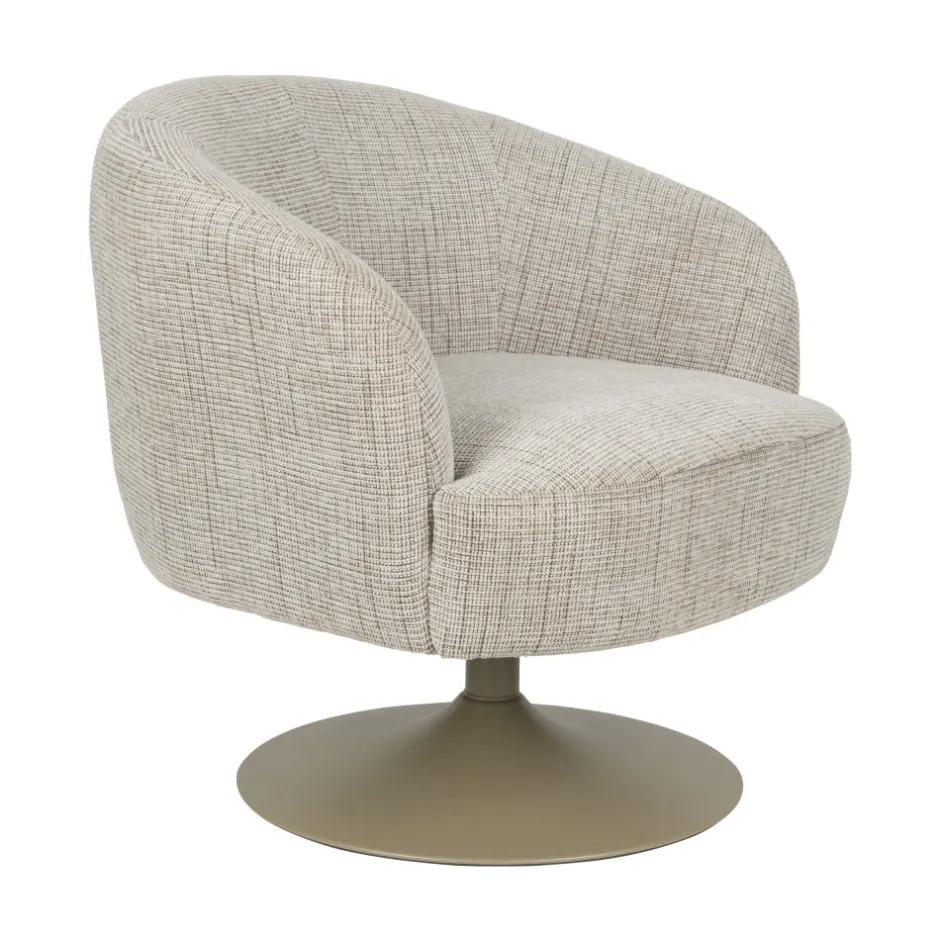 No name RENATE Fauteuil pivotant en tissu et métal